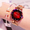 Luxury Rose Gold Women Watches Fashion Diamond Ladies Starry