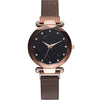 Women Starry Sky Watch Luxury Magnetic Buckle Mesh Band