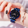 Women Starry Sky Watch Luxury Magnetic Buckle Mesh Band