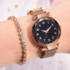 Women Starry Sky Watch Luxury Magnetic Buckle Mesh Band