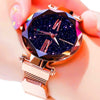 Women Starry Sky Watch Luxury Magnetic Buckle Mesh Band