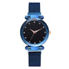 Top Brand Watches For Women Rose Gold Mesh Magnet Buckle Starry