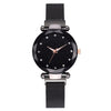 Top Brand Watches For Women Rose Gold Mesh Magnet Buckle Starry