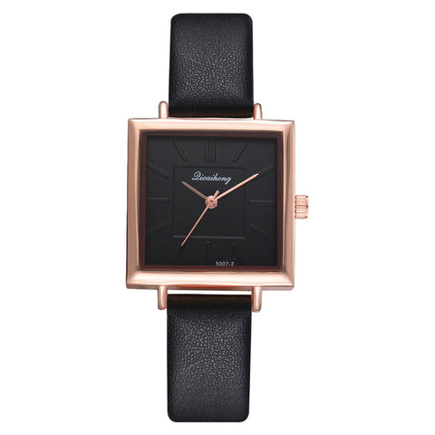 Top Brand Square Women Bracelet Watch Contracted Leather