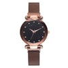 Luxury Women Watches Ladies Magnetic Starry Sky Clock Fashion