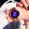 Luxury Rose Gold Women Watches Fashion Diamond Ladies Starry