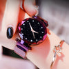 Top Brand Watches For Women Rose Gold Mesh Magnet Buckle Starry