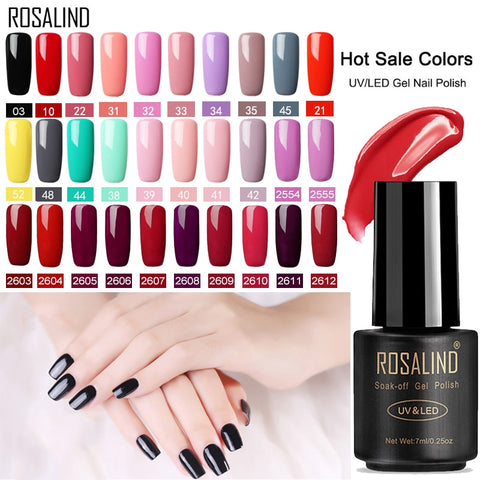 ROSALIND Gel Polish Nail Art Set For Manicure Hybrid Nails Color